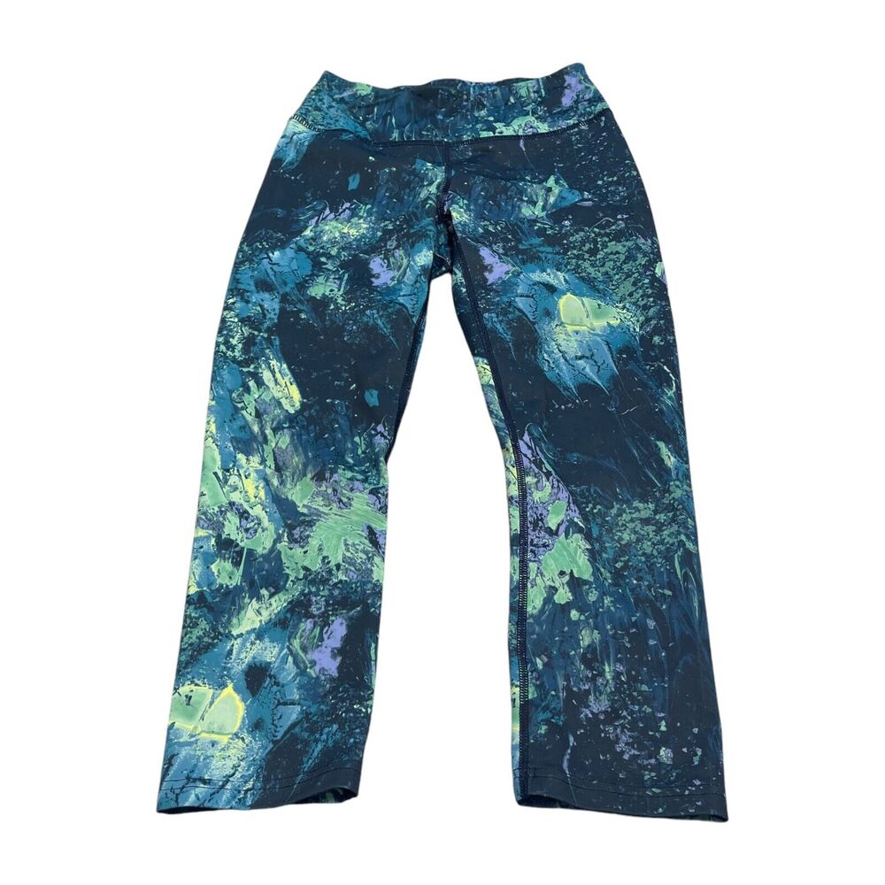 Fila Capri Leggings Women's XS Multicolor Tie Dye Stretch Athletic Pull-On